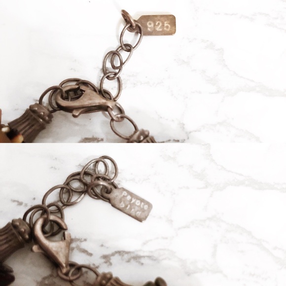 Peyote Bird | Vtg 70s’ Stone & Sterling Necklace - Picture 2 of 2